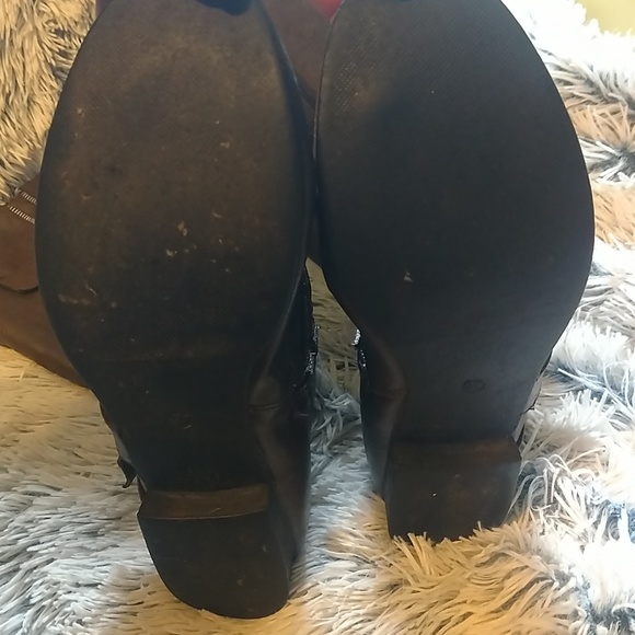 Brown inside zipper calf boots - Picture 4 of 7